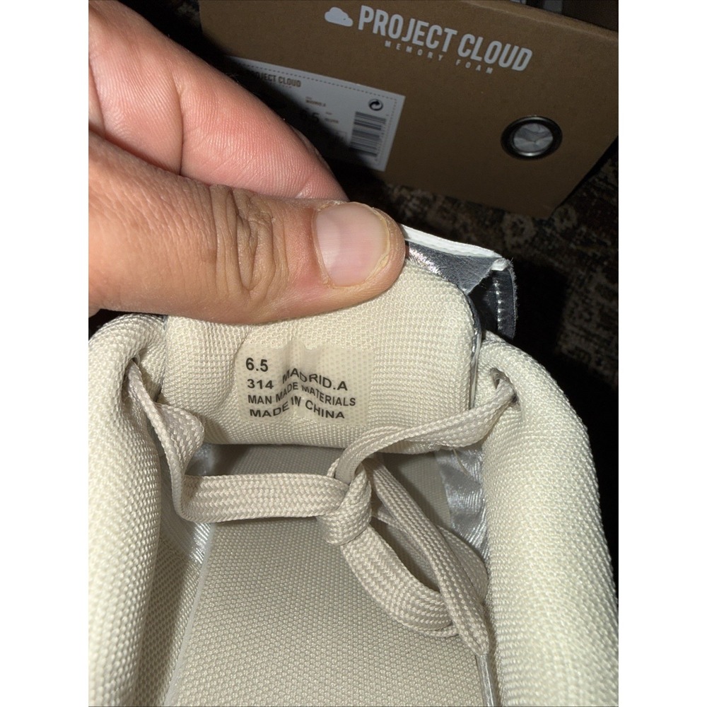 Project Cloud Madrid.A Silver Metallic Sneakers Womens Size 6.5 Memory Foam - Picture 5 of 6